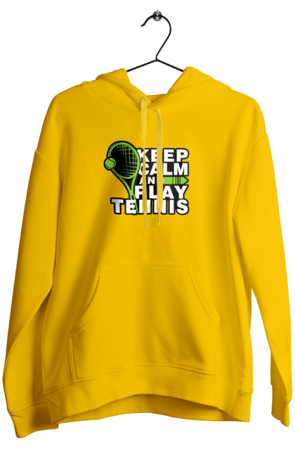 Жіноче худі з принтом "Keep Calm And Play Tennis". Keep calm, великий теніс, зберігай спокій, спорт, теніс, тенніс. futbolka.stylus.ua