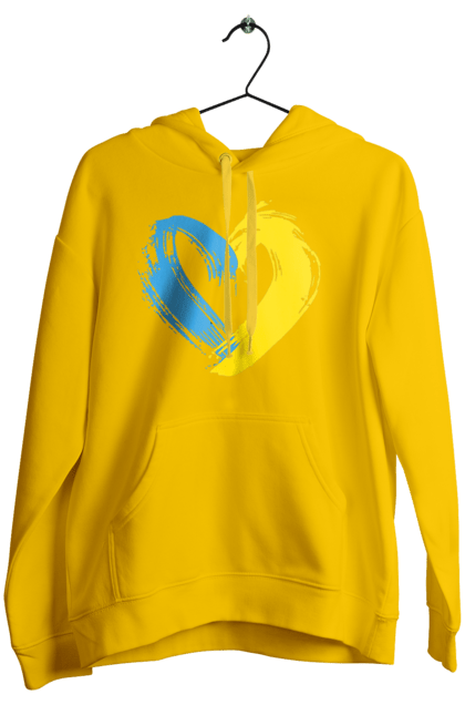 Жіноче худі з принтом "Серце жовто блакитне". Серце, серце жовто блакитне, символ україни, україна. Print Shop