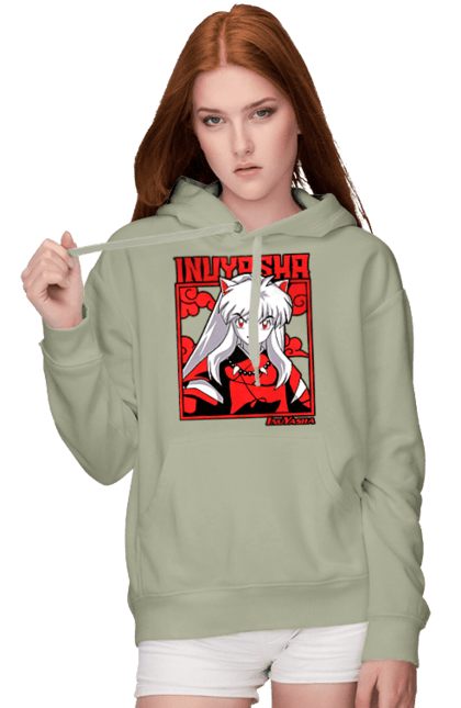 Women's hoodie with prints Inuyasha. Anime, guardian demon, inuyasha, manga, rumiko takahashi. 2070702