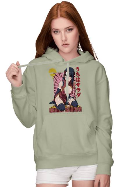 Women's hoodie with prints Boruto Sarada Uchiha. Anime, boruto, manga, sarada uchiha, tv series, uchiha. 2070702