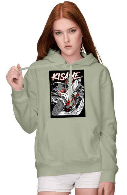 Women's hoodie with prints Naruto. Anime, character, kisame hoshigaki, manga, naruto, ninja, tv series. 2070702