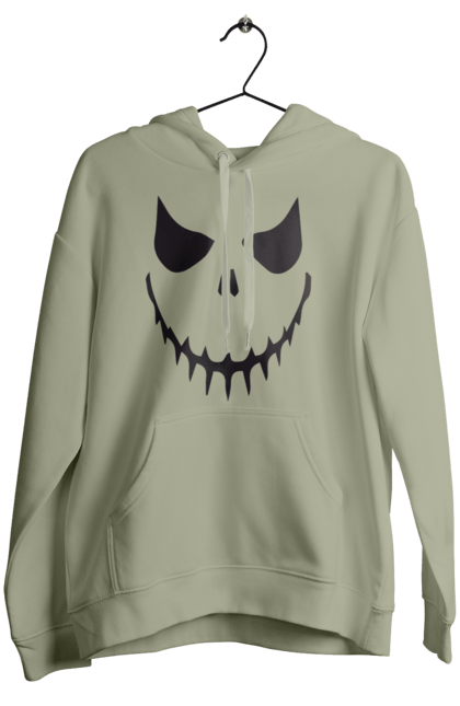 Women's hoodie with prints Halloween pumpkin face. Costume, halloween, holiday, october, october 31, pumpkin, scary, sweets, trick or treat. 2070702