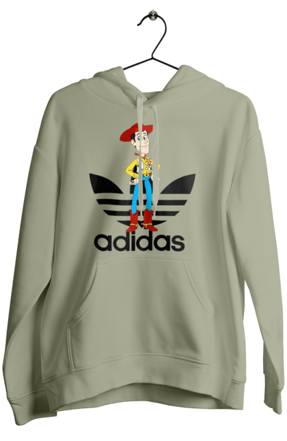 Жіноче худі з принтом "Adidas Вуді". Adidas, toy story, woody, адідас, вуді, історія іграшок, мультфільм. 2070702