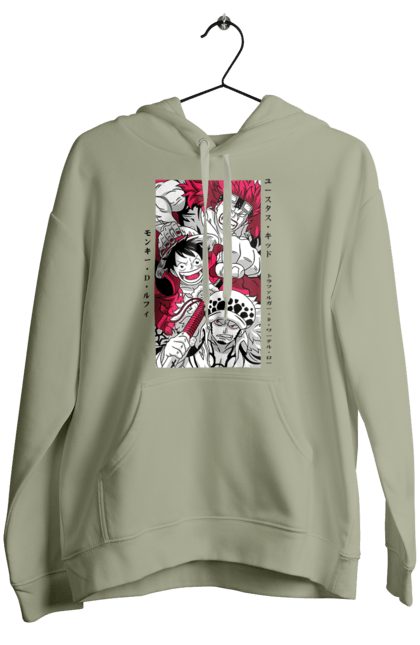 Women's hoodie with prints One Piece Luffy. Anime, luffy, manga, monkey de luffy, one piece, pirates. 2070702