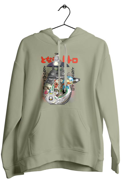 Women's hoodie with prints Totoro. Adventures, anime, comedy drama, fantasy, film, my neighbor totoro, tv series. 2070702