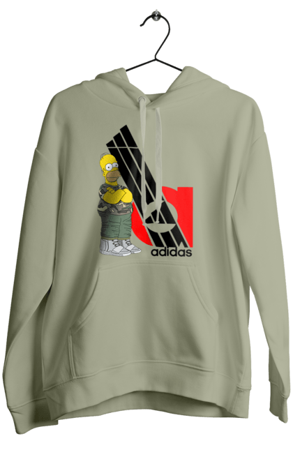 Жіноче худі з принтом "Adidas Гомер". Adidas, homer, simpson, адідас, гомер, мультсеріал, серіал, симпсони, сімпсон. 2070702