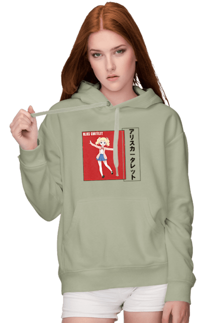 Women's hoodie with prints Kiniro Mosaic Alice Cartelet. Alice, alice cartelet, anime, gold mosaic, kiniro mosaic, kinmoza, manga. 2070702