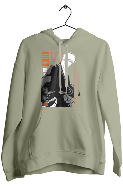 Women's hoodie with prints Bleach Ichigo Kurosaki. Anime, bleach, ichigo, ichigo kurosaki, manga. 2070702