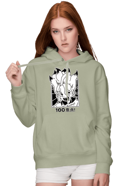 Women's hoodie with prints Dr. Stone Senku. Anime, dr. stone, ishigami, manga, senku, senku ishigami. 2070702