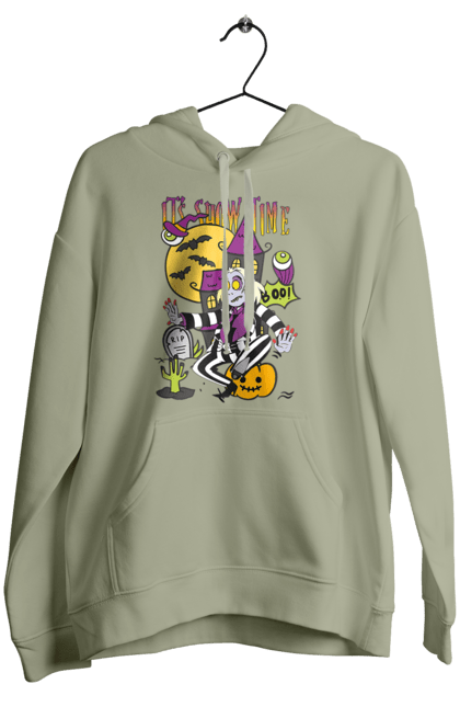 Women's hoodie with prints Beetlejuice. Beetlejuice, comedy, ghost, horror, movie, tim burton, warner bros. 2070702