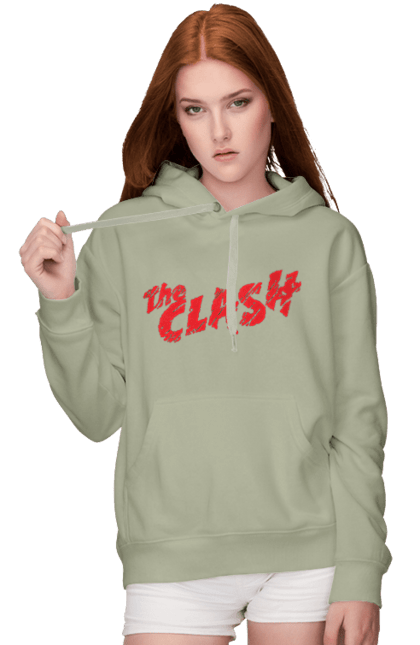 Women's hoodie with prints The Clash. Clash, dub, group, music, punk, punk rock, reggae, rock, rock`n`roll. 2070702