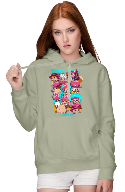 Women's hoodie with prints One Piece Tony Tony Chopper. Adventures, anime, fantasy, light novel, manga, one piece, tony tony chopper, tv series. 2070702