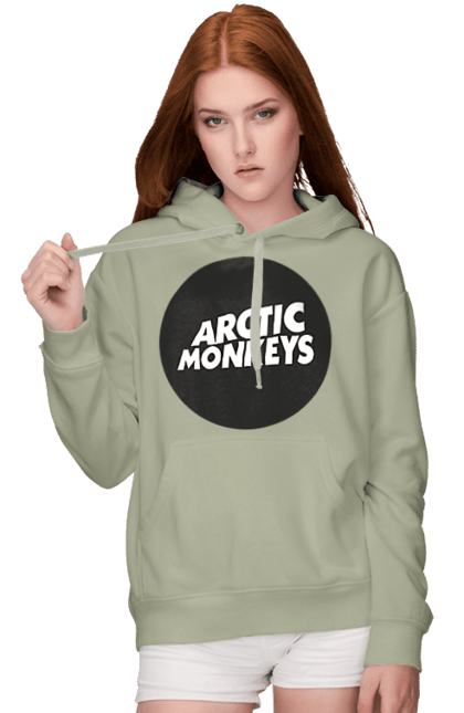 Women's hoodie with prints Arctic Monkeys. Arctic monkeys, garage rock, group, indie rock, music, post-punk revival, psychedelic rock, rock. 2070702