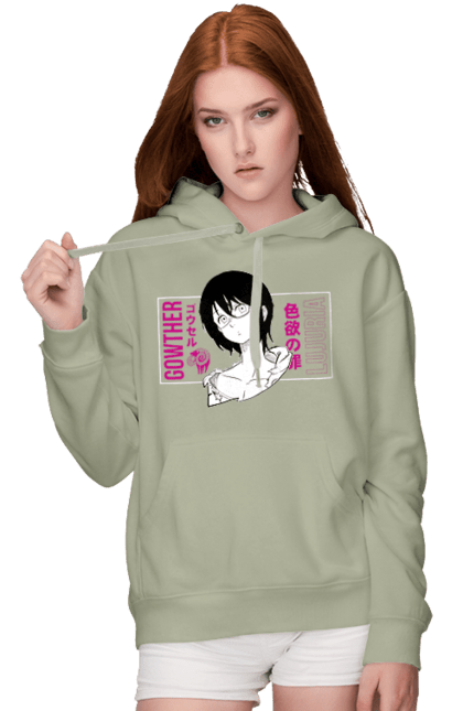 Women's hoodie with prints Seven Deadly Sins Gowther. Adventures, anime, comedy, fantasy, gowther, manga, seven deadly sins. 2070702