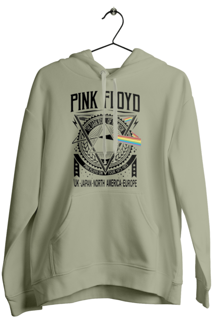 Women's hoodie with prints Pink Floyd. Album, music, pink floyd, rock, rock band. 2070702