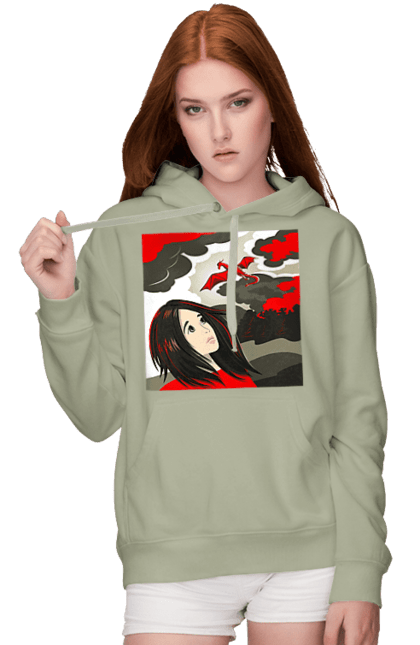 Women's hoodie with prints Girl and dragon. Dragon, fantasy, romance, young woman. 2070702