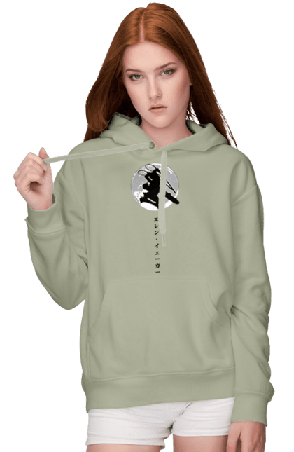 Women's hoodie with prints Attack on Titan Eren. Action film, anime, attack on titan, dark fantasy, drama, eren, eren jaeger, manga, post-apocalyptic. 2070702