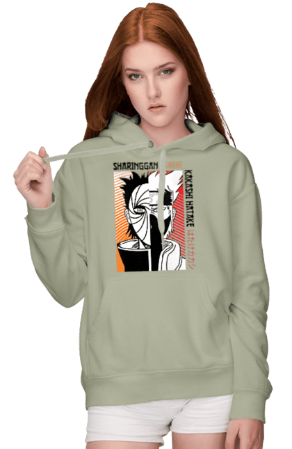 Women's hoodie with prints Naruto Kakashi Hatake. Anime, kakashi, manga, naruto, shinobi, shonen, team number 7. 2070702