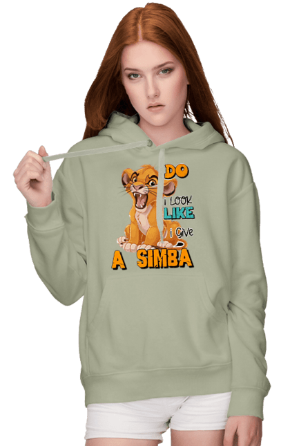 Women's hoodie with prints The Lion King Simba. Animal, cartoon, king, lion, lion king, simba. 2070702