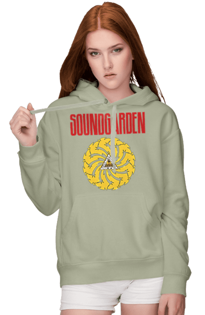 Women's hoodie with prints Soundgarden. Alternative rock, group, grunge, hard rock, metal, music, rock, sound garden, soundgarden. 2070702