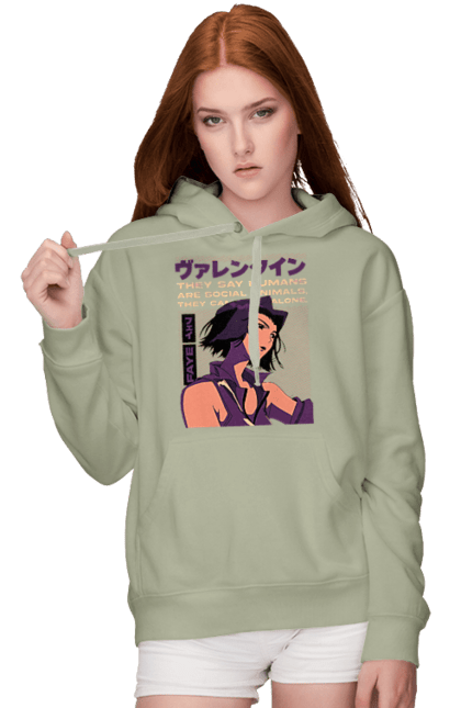 Women's hoodie with prints Cowboy Bebop Faye. Anime, cowboy bebop, faye, faye valentine. 2070702