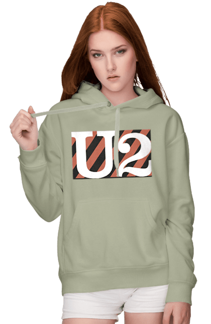 Women's hoodie with prints Group U2. Alternative rock, dance rock, group, music, post-punk, rock, soft rock, tour. 2070702