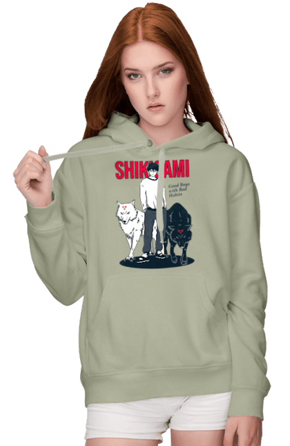 Women's hoodie with prints Jujutsu Kaisen Megumi. Anime, dark fantasy, fushiguro, fushiguro megumi, jujutsu kaisen, magic battle, manga, megumi, mystic. 2070702