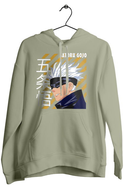 Women's hoodie with prints Jujutsu Kaisen Gojo. Anime, dark fantasy, gojo, jujutsu kaisen, magic battle, manga, mystic. 2070702