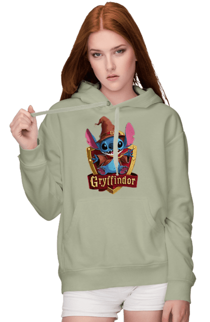 Жіноче худі з принтом "Стіч Ґрифіндор". Gryffindor, harry potter, hogwarts, stich, гаррі поттер, грифіндор, стіч, факультет, франшиза, хогвартс. 2070702