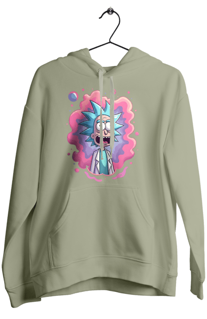 Жіноче худі з принтом "Рік та Морті". Rick and morty, мультфільм, наукова фантастика, пригоди, рік, рік і морті, трагікомедія, чорний гумор. 2070702