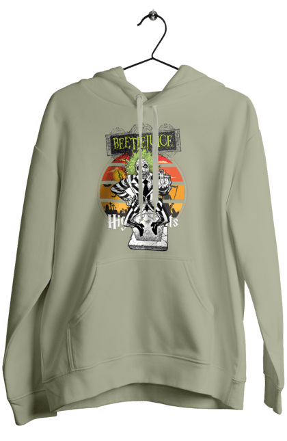 Women's hoodie with prints Beetlejuice. Beetlejuice, comedy, ghost, horror, movie, tim burton, warner bros. 2070702