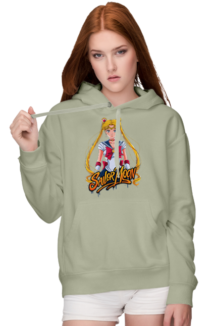 Women's hoodie with prints Sailor Moon. Anime, drama, magical girl, sailor moon, tv series, usagi tsukino. 2070702