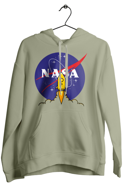 Women's hoodie with prints NASA. Aeronautics, astronautics, aviation, nasa, research, rocket, science, space, technologies, usa. 2070702