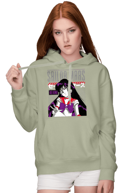 Жіноче худі з принтом "Сейлор Мун Марс". Rei hino, sailor moon, аніме, драма, махо седьо, рей хіно, сейлор марс, сейлор мун, серіал. 2070702