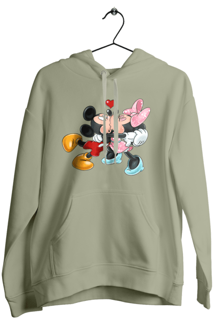 Жіноче худі з принтом "Міккі Маус та Мінні Маус". Mickey mouse, minnie mouse, дісней, міккі, міккі маус, мінні маус, мультфільм. 2070702