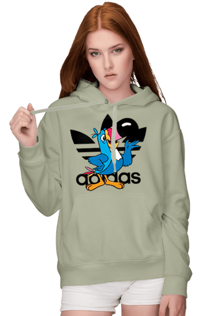 Жіноче худі з принтом "Adidas Тукан Сем". Adidas, froot loops, toucan sam, адідас, маскот, тукан сем. 2070702