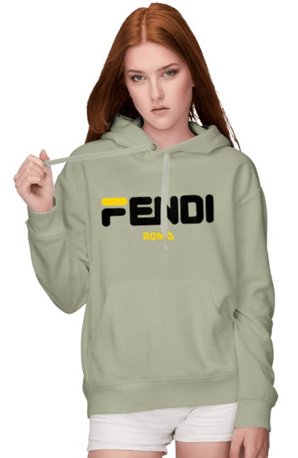 Жіноче худі з принтом "Fendi". Fendi, lvmh, бренд, будинок моди, італія, люкс, мода, одяг, сумка, фенді. 2070702