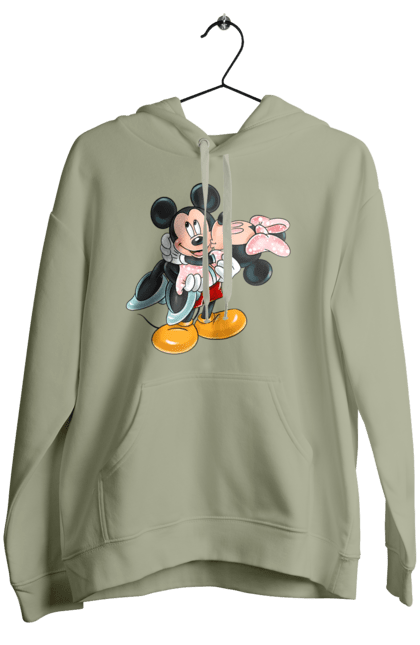 Жіноче худі з принтом "Міккі Маус та Мінні Маус". Mickey mouse, minnie mouse, дісней, міккі, міккі маус, мінні маус, мультфільм. 2070702