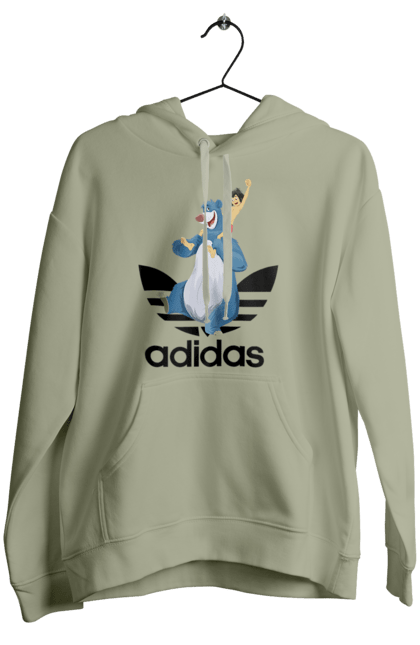 Жіноче худі з принтом "Adidas Мауглі". Adidas, mowgli, адідас, книга, книга джунглів, мауглі, мультфільм. 2070702