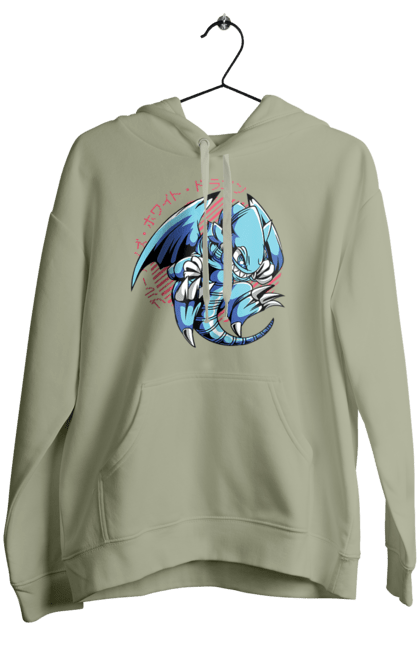 Women's hoodie with prints Yu Gi Oh! Blue Eyes Toon Dragon. Anime, blue-eyes toon dragon, cards, dragon, game, manga, yu gi oh. 2070702