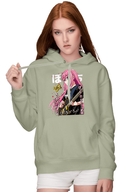 Women's hoodie with prints Bocchi the Rock! Hitori Gotou. Anime, bocchi the rock, hitori goto, hitori gotou, manga, music, rock. 2070702