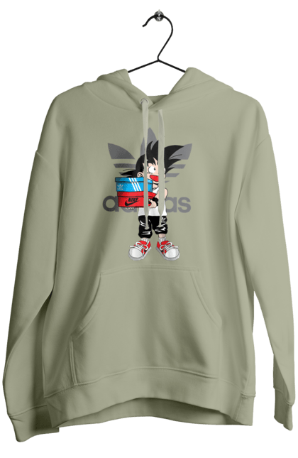 Жіноче худі з принтом "Adidas Сон Гоку". Adidas, dragon ball, manga, son goku, адідас, аніме, гоку, манга, перли дракона, сон гоку. 2070702