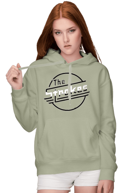 Женское худи с принтом The Strokes. Strokes, альтернативный рок, гаражный рок, группа, инди, инди-рок, музыка, постпанк-ривайвл, рок. 2070702