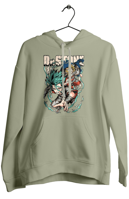 Women's hoodie with prints Dr. Stone Senku and Ryuusui. Anime, dr. stone, ishigami, manga, ryuusui, ryuusui nanami, senku, senku ishigami. 2070702