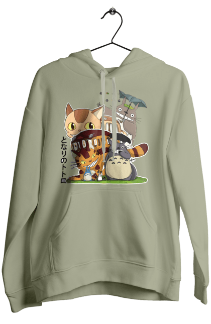 Women's hoodie with prints Totoro. Adventures, anime, comedy drama, fantasy, film, my neighbor totoro, tv series. 2070702