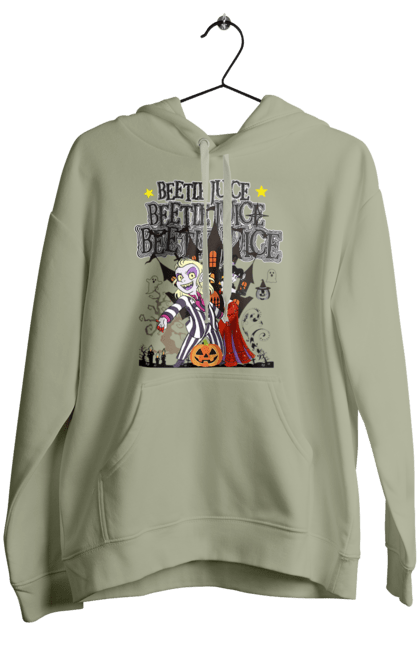 Women's hoodie with prints Beetlejuice. Beetlejuice, comedy, ghost, horror, movie, tim burton, warner bros. 2070702