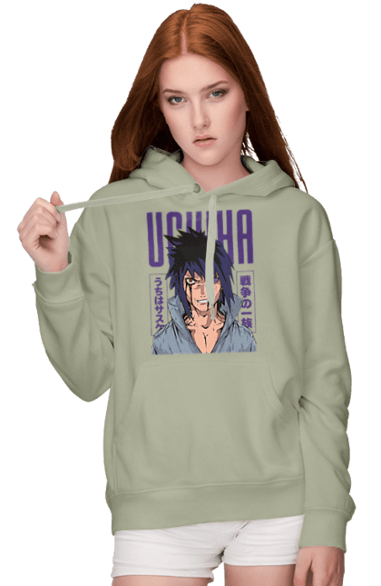 Жіноче худі з принтом "Наруто Саске Учіха". Naruto, sasuke, sasuke uchiha, аніме, команда 7, команда номер 7, манга, наруто, саске, саске учіха. 2070702