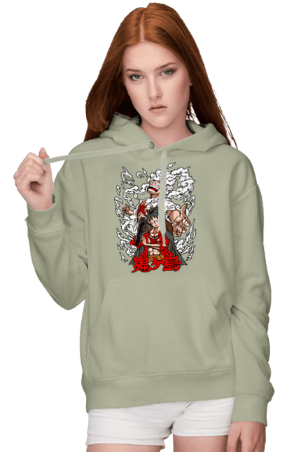 Women's hoodie with prints One Piece Luffy. Anime, luffy, manga, monkey de luffy, one piece, pirates. 2070702