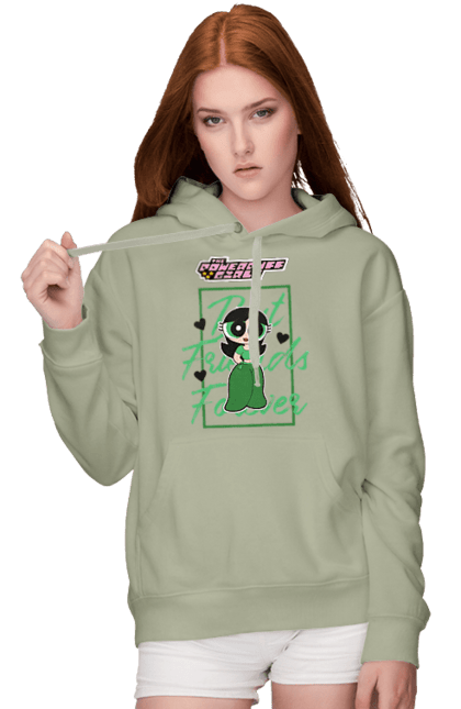 Women's hoodie with prints Powerpuff Girls Buttercup. Animated series, buttercup, cartoon network, cool girls, powerpuff girls. 2070702