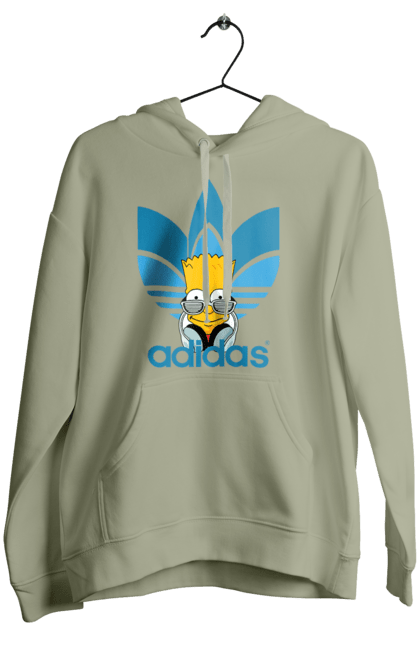 Жіноче худі з принтом "Adidas Барт". Adidas, bart, адідас, барт, мультфільм, серіал, сімпсон. 2070702